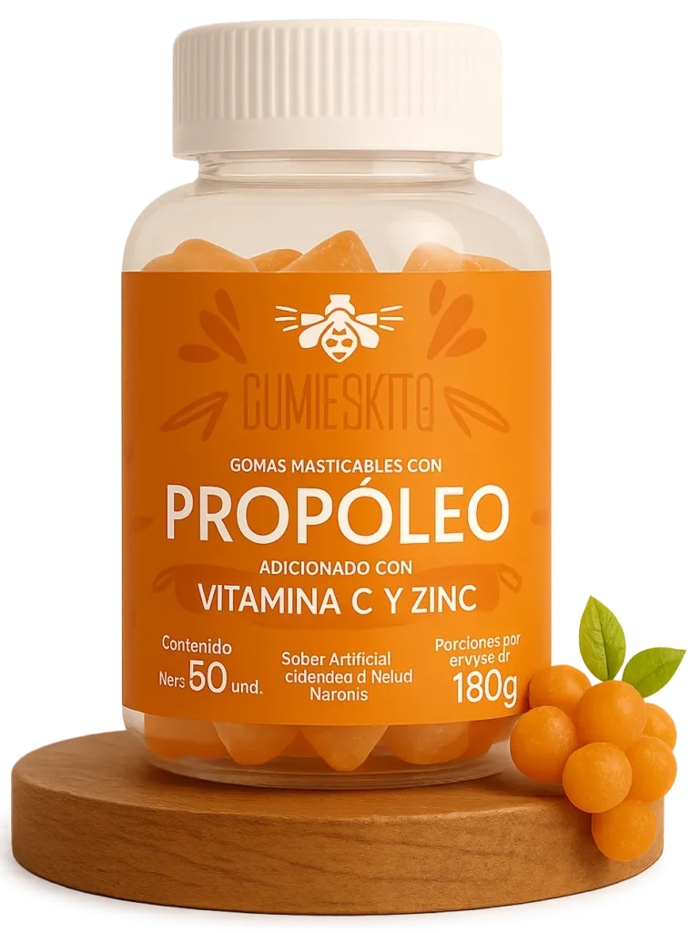 Tarro de gomitas de propóleo